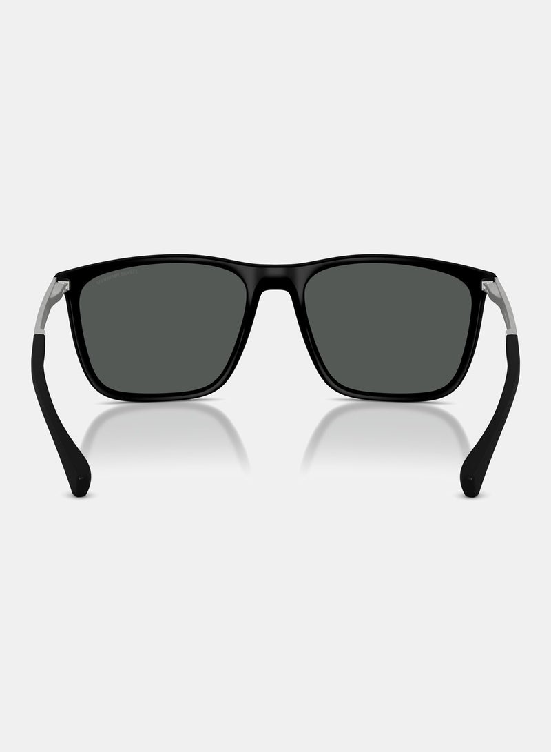 EMPORIO ARMANI Men Full Rim Rectangular Sunglasses 0EA4150 59 506387 - Image 3